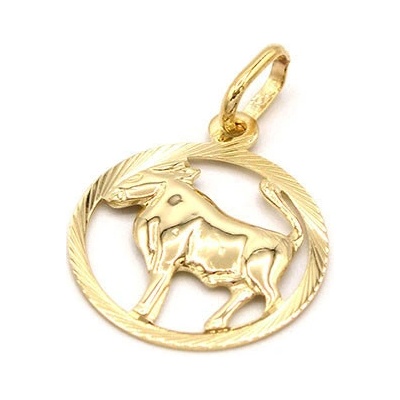 B&B Goldinvestic Zlatý přívěsek býk v kruhu N5061