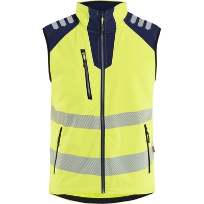 Blåkläder AB 3091 softshellová reflexní vesta žltá/námornická modrá