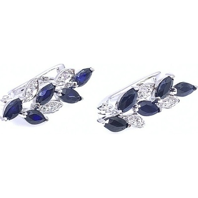 Šperky Jan Kos Jan Kos jewellery Stříbrné náušnice se safírem MHT-3288/S110