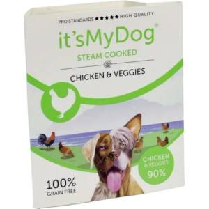 It's My Dog It’s My Dog Steam Cooked - консервирана храна за кучета приготвена на пара, пилешко и зеленчуци-7 х 395 гр