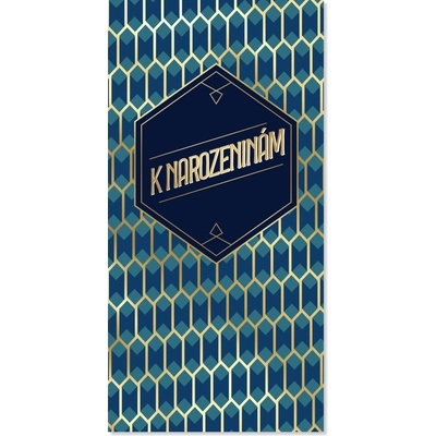 Albi Obálka na peníze k narozeninám - Zlaté hexagony