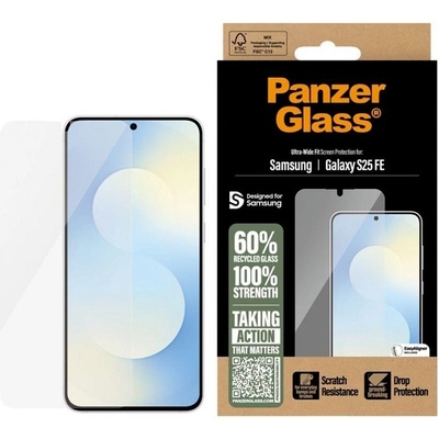 Panzer Стъклен протектор PanzerGlass - Ultra Wide Fit, Galaxy S25 FE, прозрачен (5715685031564)
