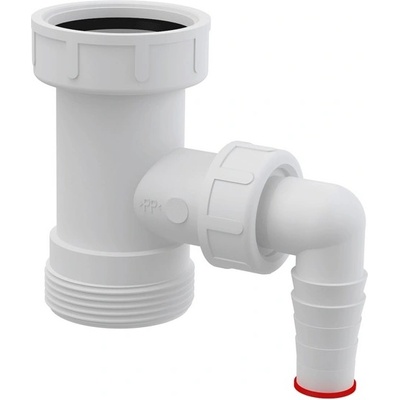 Alcaplast A30 Medzikus 6/4" s prípojkou, Pre drezové sifóny. Pre pripojenie práčky alebo umývačky riadu