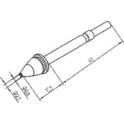 Ersa X-TOOL 0722ED0821/SB odspájkovací hrot kónický Veľkosť hrotov 1 mm Dĺžka hrotov 1 mm Obsah 1 ks