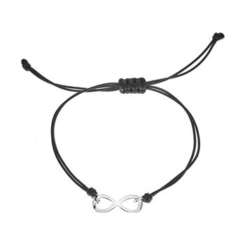 Šperky4U Černý textilní nekonečno ON017-K