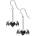 Alchemy gothic Обици ALCHEMY GOTHIC - Black Soul - Pewter - E443
