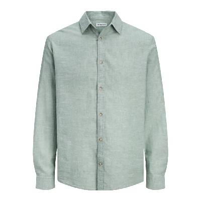 Риза с дълъг ръкав Jack & jones Esummer Linen Blend long sleeve shirt - Green (Granite Green)
