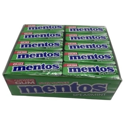 Mentos Sugarfree Chewing Gum Spearmint Karton 40 x 13,5g