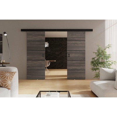 KIER Posuvné dvere WERDI DUO PLUS Čierna 132 cm