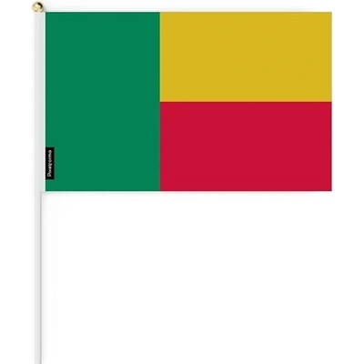 Vlajka Benin 14 x 21 cm na plastové tyčce
