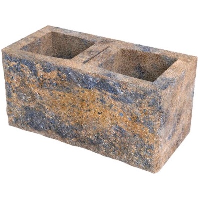 DITON Okrasná tvárnice jednostranná A 390x195x190 mm cihlovo-černá