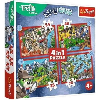 Trefl - Puzzle 4v1 The Trefliks' Journeys - 1 - 39 piese