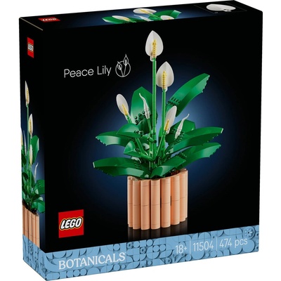 Botanicals Peace Lily - Artificial Plant Set for Adults - With Artificial White Flowers and Buds for DIY Decoration - Gift Idea for Women - 11504