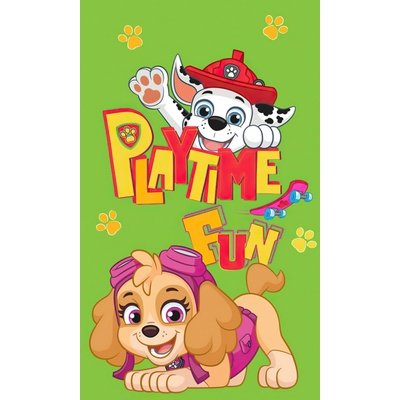 Carbotex dětský froté ručník TLAPKOVÁ PATROLA PLAYTIME FUN, zelený, 30 x 50 cm