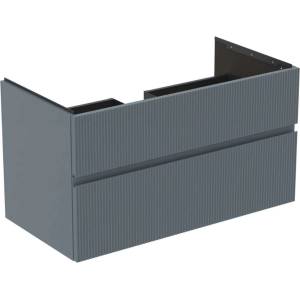 Ideal Standard Finesse - Шкафче за умивалник, 100x51x55 см, 2 чекмеджета, Ribbed Matt ashblue E3397UQ (E3397UQ)