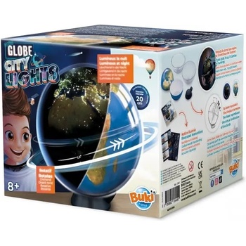 Image 1 of Buki France Образователна играчка Buki France - Светещ въртящ се глобус 2 в 1, 20 cm (BK7347)