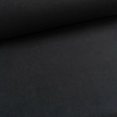 TextilCentrum.cz Potahová látka na stropnici do auta AUTOMOTIVE HEADLINER VELUR BLACK, černá s chloupkem a molitanem, mesh lining, š.180cm (látka v metráži)