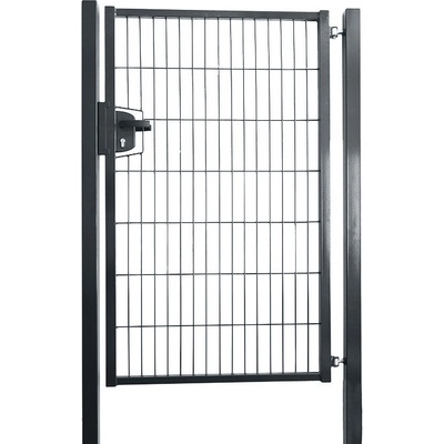 Bránka šírka 100 cm, výška 150 cm, hranaté profily, povrchový zámok, antracitová šedá