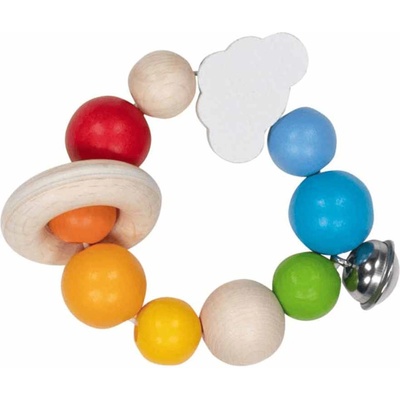 Goki Бебешка еластична дрънкалка Goki - Облаче със звънче (65285)