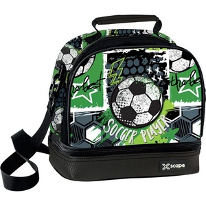 XSCAPE Термо чанта за храна Xscape Football Soccer - 2 отделения с цип и регулируема презрамка (269311)