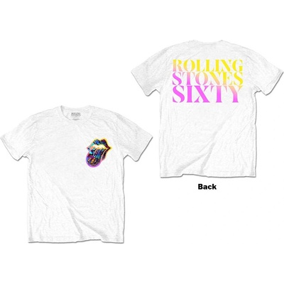 The Rolling Stones tričko Sixty Gradient Text biele