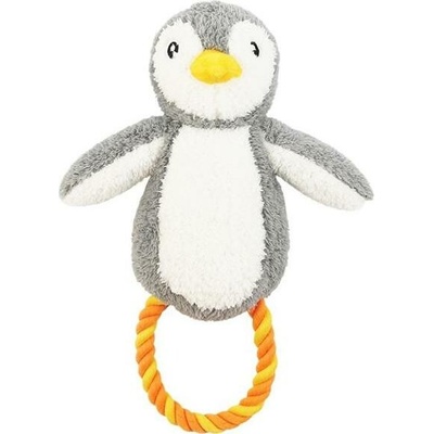Happy Pet Products plyš vánoční Pebble tučňák s provazem 28 cm