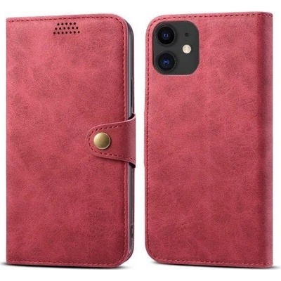 Lenuo Leather iPhone 12 Mini, červené