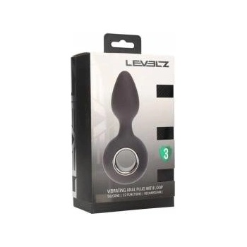 Boss of Toys Vibrating Silicone Anal Plug with Loop - Black