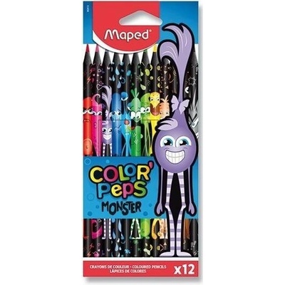 Maped Color´Peps Monster bezdrevné pastelky 12 farieb 862612