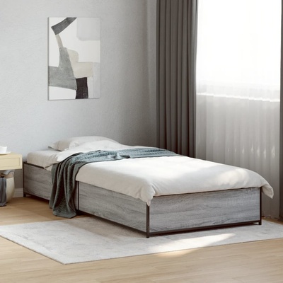 zahrada-XL 845124 Rám postele šedý sonoma kompozitní dřevo a kov