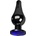 X Fun Метално дилдо Butt Plug с бижутерия "CAPSULE GREY BLUE" 11 см размер - M