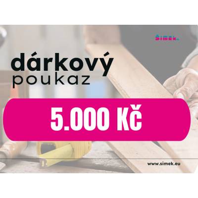 Dárkový poukaz 5000 Kč - Elektronický