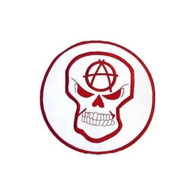 Nášivka velká - Lebka anarchy červená