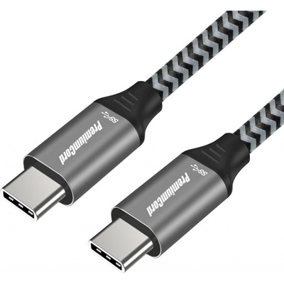 PREMIUMCORD Kabel USB 3.2 Gen 1 USB-C (M/M), bavlněný oplet, 0, 5m
