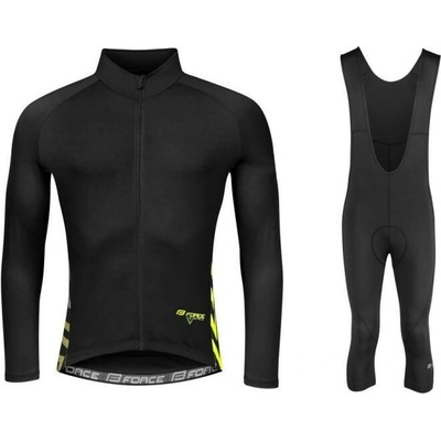 Force SPIKE černo-fluo dlouhý rukáv + Force MAZE černé