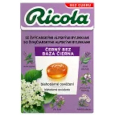 Ricola Baza čierna švajčiarske bylinné cukríky 40 g