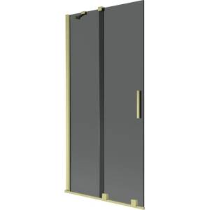 Mexen Velar двукрила плъзгаща се вана 90 x 150 см, графит, злато матирано - 896-090-000-41-55 (896-090-000-41-55)