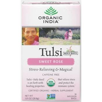 Organic India Tulsi Sladká růže čaje 18 x 1,6 g
