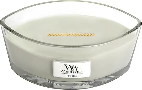 WoodWick Fireside ароматна свещ с дървен фитил 453, 6 гр