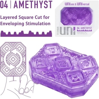 TENGA Релефен и компактен унисекс стимулатор Tenga Uni Amethyst