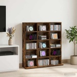 vidaXL Кабинет за CD Опушен дъб 96 x 23, 5 x 97, 5 см (8012670)