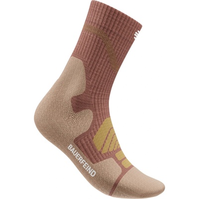 Bauerfeind Sports Дамски туристически чорапи Bauerfeind Sports Women's Outdoor Merino Mid Cut Socks Walking socks - Coral - размер 39-42 (EU) (201-7781-0212)