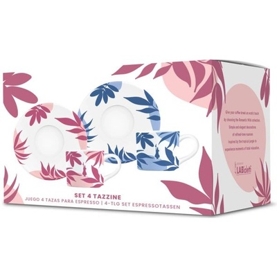 Bialetti 4 šálků s podšálky Primavera 60 ml