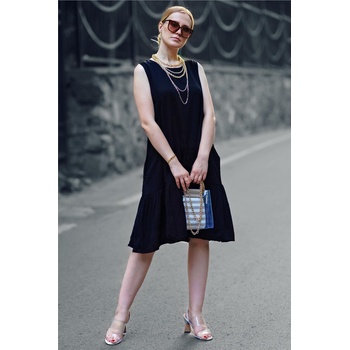 Madmext Дамска рокля mg445 - Тъмно синя 288584 (288584_Тъмно синьо)