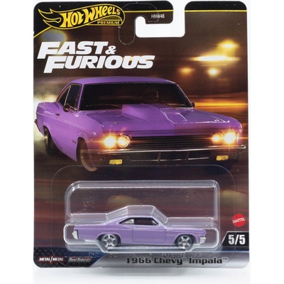 Mattel Hot Wheels Fast and Furious 1966 Chevy Impala fialové