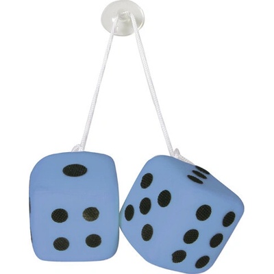 Ozdobné kostky LAMPA Lucky-Vegas 65mm, světle modré