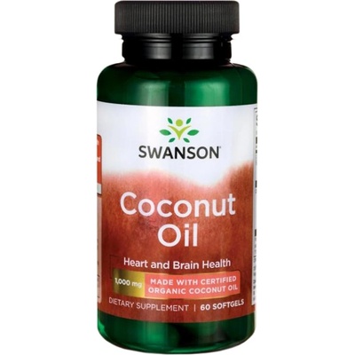 Swanson Certified Organic Coconut Oil 1000 mg [60 Гел капсули]