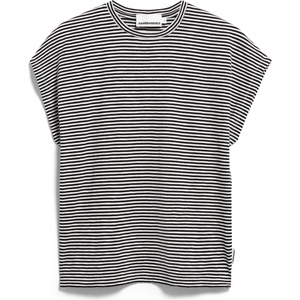 Armedangels Дамска тениска ARMEDANGELS Women's Slub Jersey Stripe T-shirt - Black / Oatmilk (916-6596-0112)