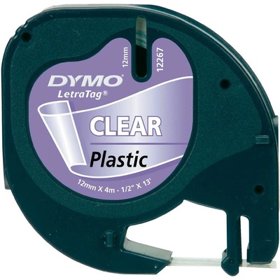 Páska do štítkovače Dymo LetraTAG, 16951, S0721550, transp./černá, 12 mm 774419