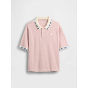 GAP Детска oversize поло тениска с лого GAP GAP | Rozov | Момчешки | XS